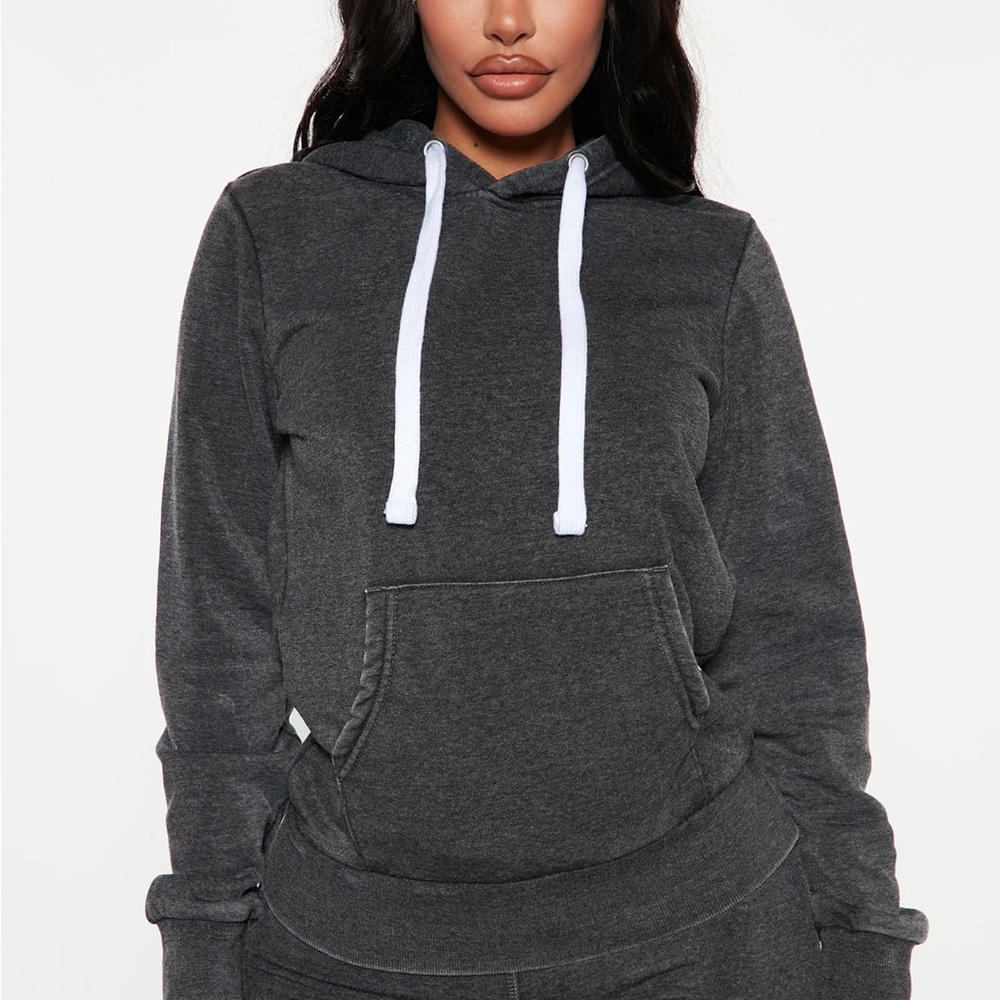 Sweet Dreams Mineral Wash Hoodie - Charcoal